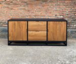 Buffet Industrial Kayu Jati Kombinasi Besi JFJ-BUFF 01