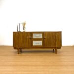 Buffet Kayu Jati Kombinasi Rotan Model Retro FJ-BUFF 05