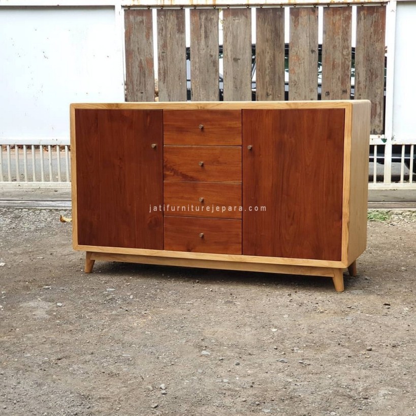 Buffet Minimalis Kayu Jati JFJ-BUFF 02 (1) Buffet Minimalis Kayu Jati JFJ-BUFF 02 - Image 1