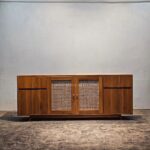 Buffet Minimalis Modern Kayu Jati Kombinasi Rotan JFJ-BUFF 07