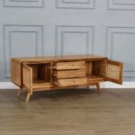 Buffet TV Minimalis Kayu Jati Kombinasi Rotan JFJ-BFFTV 01 - Image 4