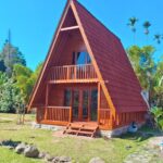 Jual Rumah Kayu Segitiga Desain Modern dan Estetik untuk Hunian atau Penginapan JFJ-RUMK 11
