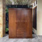 Lemari Baju 3 Pintu Minimalis Kayu Jati JFJ-LMPK 06