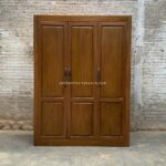 Lemari Pakaian 3 Pintu Natural Minimalis Kayu Jati JFJ-LMPK 05