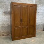 Lemari Pakaian 3 Pintu Natural Minimalis Kayu Jati JFJ-LMPK 05 - Image 4