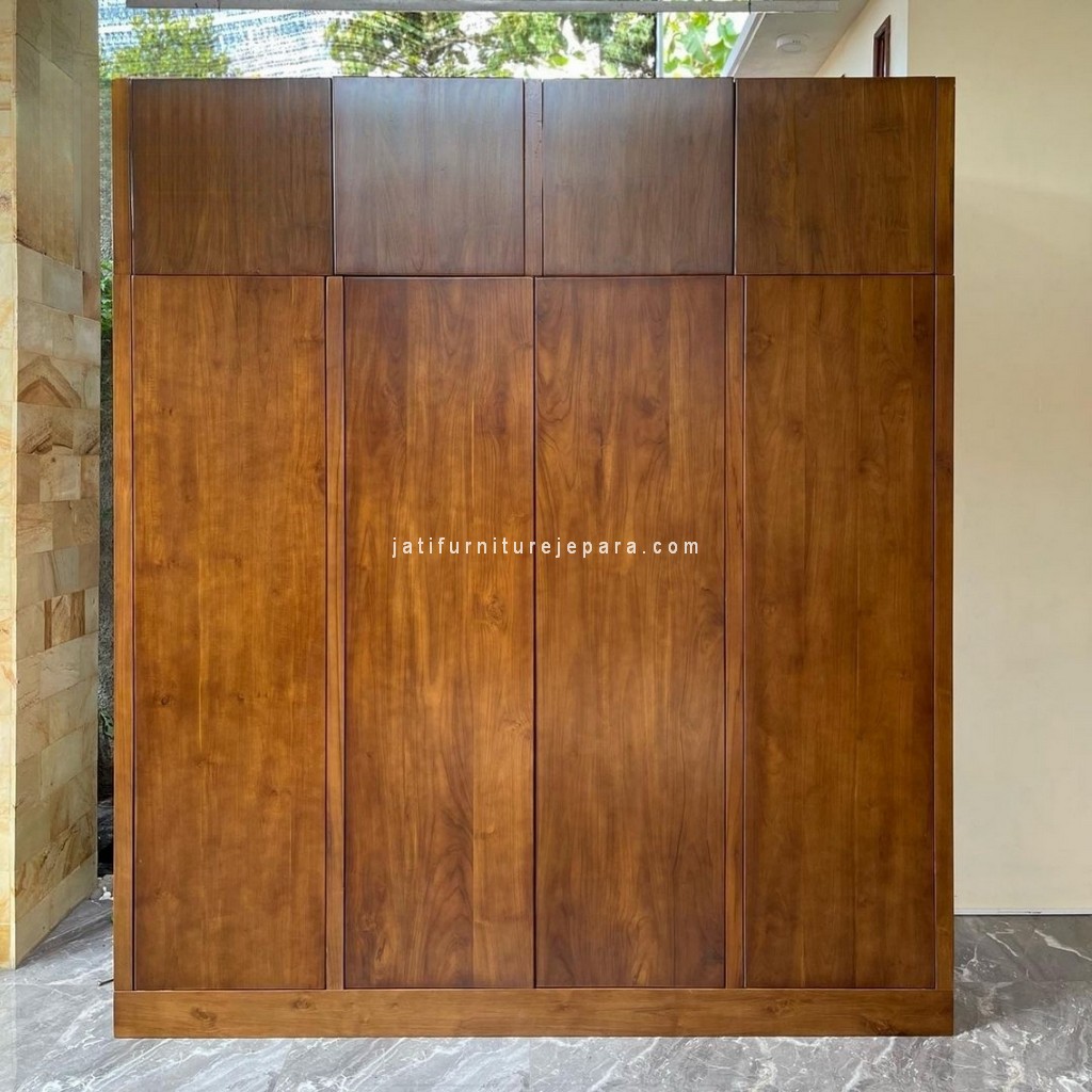 Lemari Pakaian Model Custom 4 Pintu Minimalis Kayu Jati JFJ-LMPK 04 (1) Lemari Pakaian Model Custom 4 Pintu Minimalis Kayu Jati JFJ-LMPK 04 - Image 1