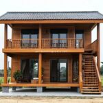 Rumah Kayu Jati 2 Lantai Model Minimalis JFJ-RUMK 03