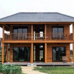 Rumah Kayu Jati Model Minimalis Modern 2 Lantai JFJ-RUMK 01