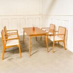 Set Kursi Makan Minimalis Kayu Jati Kombinasi Rotan JFJ-SKMM 07 - Image 2