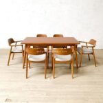 Set Kursi Meja Makan Kayu Jati 6 Kursi Model Minimalis JFJ-SKMM 02