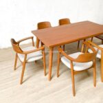Set Kursi Meja Makan Kayu Jati 6 Kursi Model Minimalis JFJ-SKMM 02 - Image 2