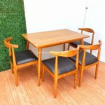 Set Meja Makan Minimalis 4 Kursi Kayu Jati JFJ-SKMM 05 - Image 2