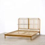 Tempat Tidur Minimalis Kayu Jati Kombinasi Rotan JFJ-TTDR 03 - Image 2