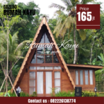 Rumah Segitiga Kayu Jati Minimalis Modern