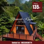 Rumah Segitiga Kayu Jati | Rumah Kayu Segitiga Minimalis Modern