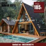 Rumah Kayu Segitiga Desain Minimalis Modern