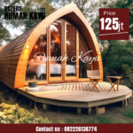 Rumah Lumbung Kayu Jati Minimalis Desain Unik
