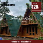 Rumah Segitiga Minimalis Modern Kayu Jati Pilihan