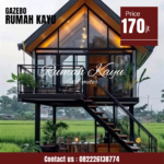 Rumah Kayu Minimalis Modern 2 Lantai Kayu Jati