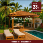 Jual Gazebo Kayu Jati Minimalis Modern Harga Pengrajin