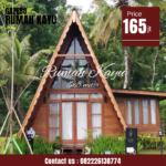 Rumah Kayu Segitiga A-Frame Kayu Jati