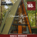 Rumah Segitiga Kayu Jati Minimalis