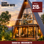 Jual Rumah Kayu Segitiga Premium