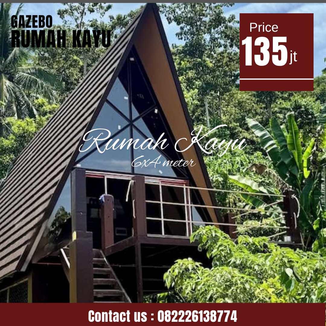 Abu Abu Inspirasi Desain Moderen Furniture Instagram Post (84) Rumah Kayu Segitiga Minimalis Modern – A-Frame Custom - Image 1